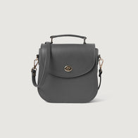 The Sandra Grey Leather Saddle Bag by Dash Racegear - women Leather Bag view 1