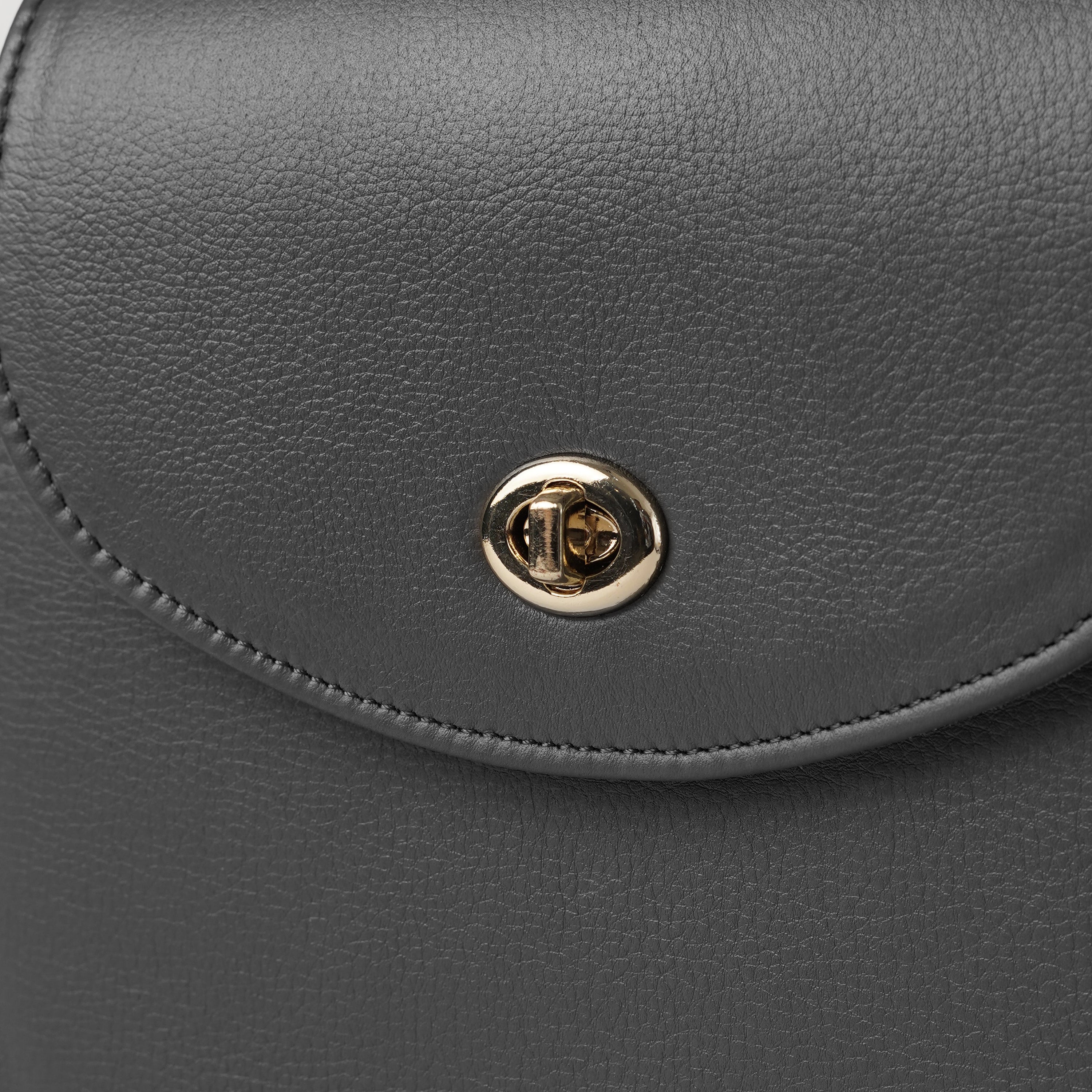 The Sandra Grey Leather Saddle Bag by Dash Racegear - women Leather Bag view 7