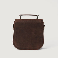 The Sandra Vintage Distressed Brown Leather Saddle Bag by Dash Racegear - women Leather Bag view 6