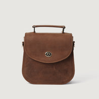 The Sandra Vintage Tan Leather Saddle Bag by Dash Racegear - women Leather Bag view 3