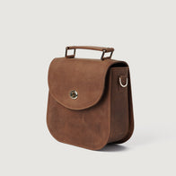 The Sandra Vintage Tan Leather Saddle Bag by Dash Racegear - women Leather Bag view 5