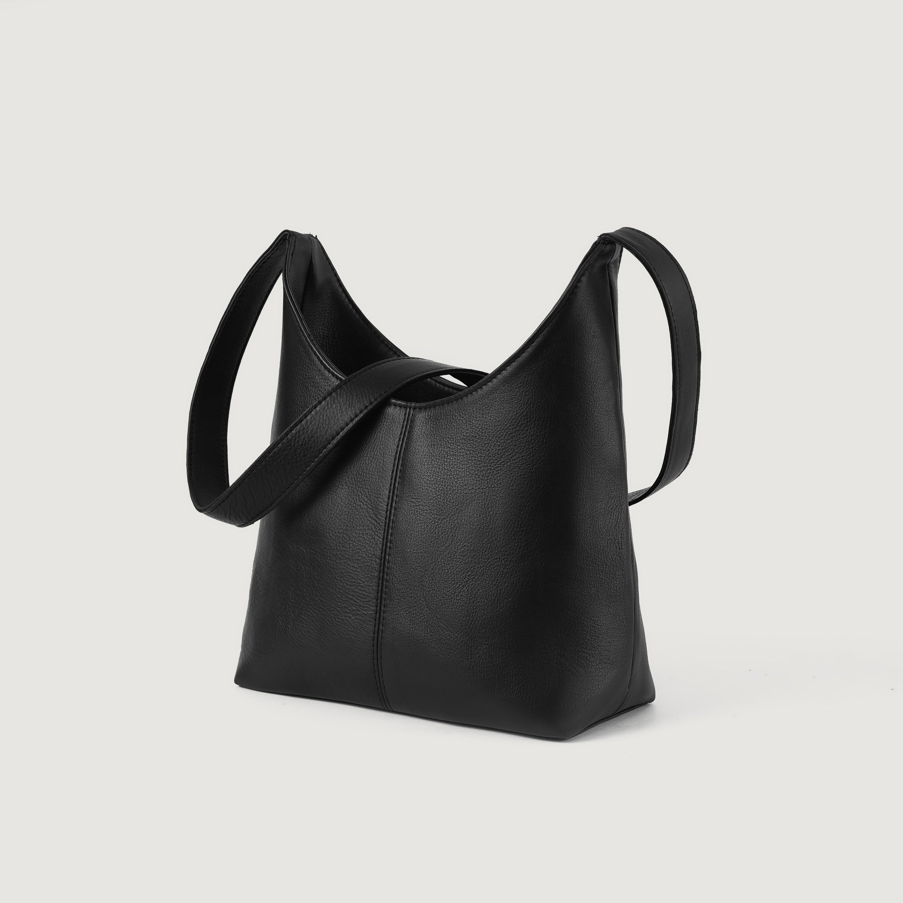The Stefani Black Leather Hobo Bag by Dash Racegear - women Leather Bag view 3
