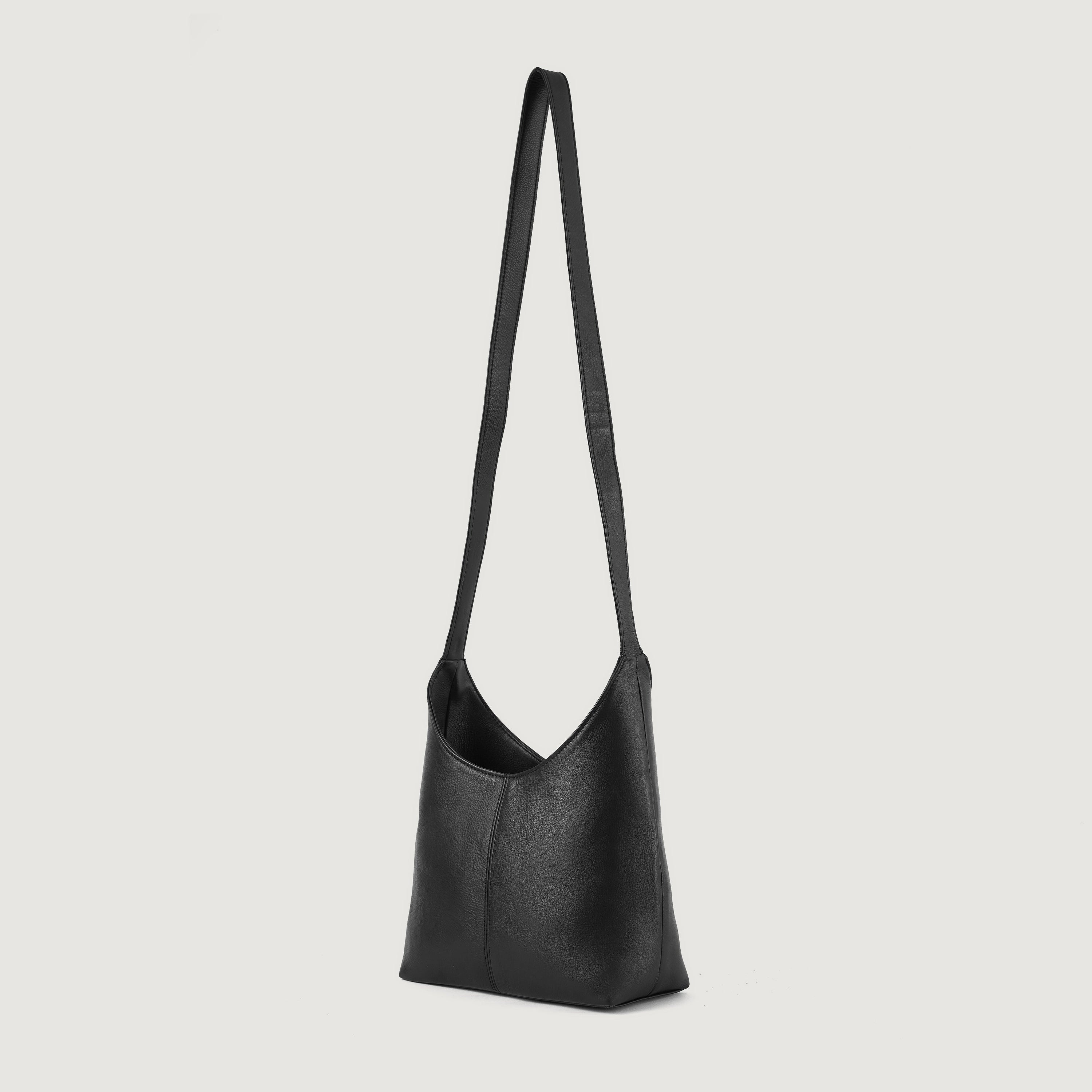 The Stefani Black Leather Hobo Bag by Dash Racegear - women Leather Bag view 6