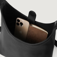 The Stefani Black Leather Hobo Bag by Dash Racegear - women Leather Bag view 7