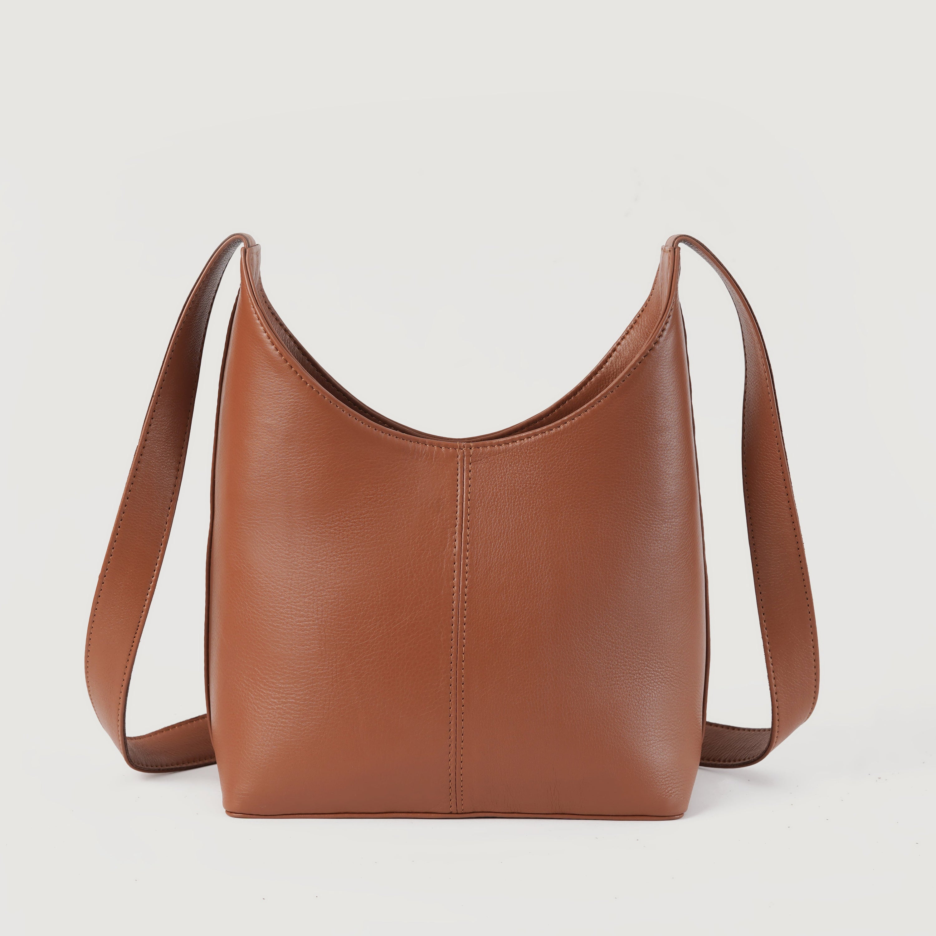 The Stefani Brown Leather Hobo Bag by Dash Racegear - men Leather Bag view 4
