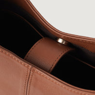 The Stefani Brown Leather Hobo Bag by Dash Racegear - men Leather Bag view 8