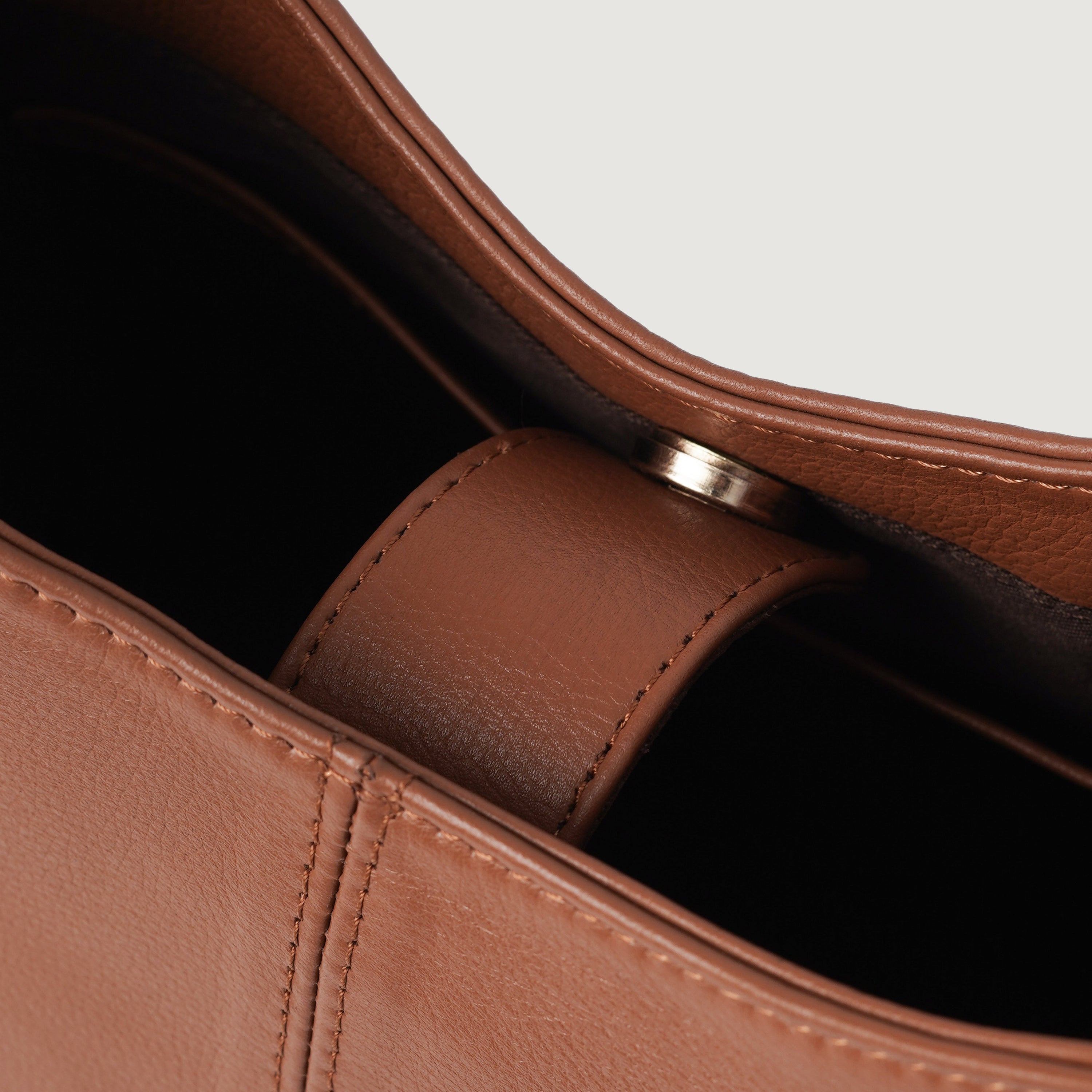 The Stefani Brown Leather Hobo Bag by Dash Racegear - men Leather Bag view 8
