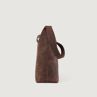 The Stefani Vintage Distressed Brown Leather Hobo Bag by Dash Racegear - women Leather Bag view 5