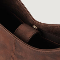The Stefani Vintage Distressed Brown Leather Hobo Bag by Dash Racegear - women Leather Bag view 7