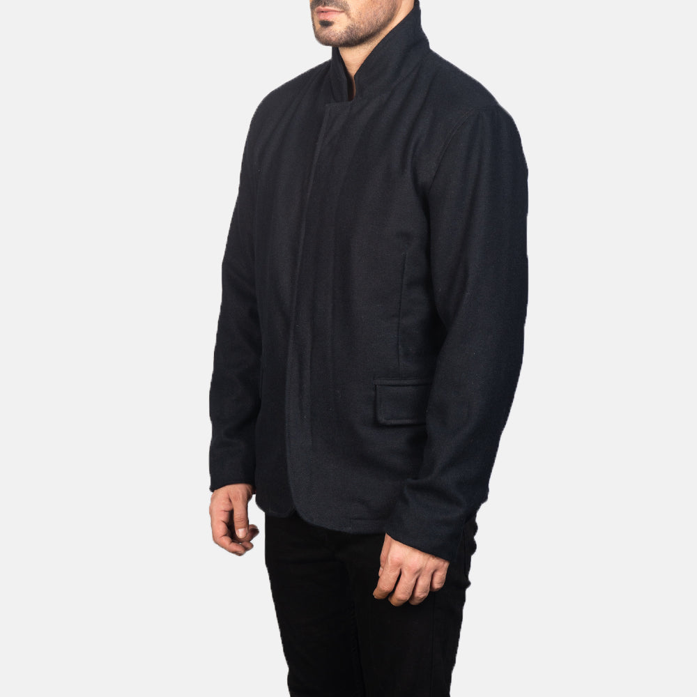 Thomas Black Wool Jacket by Dash Racegear - men Jacket view 2