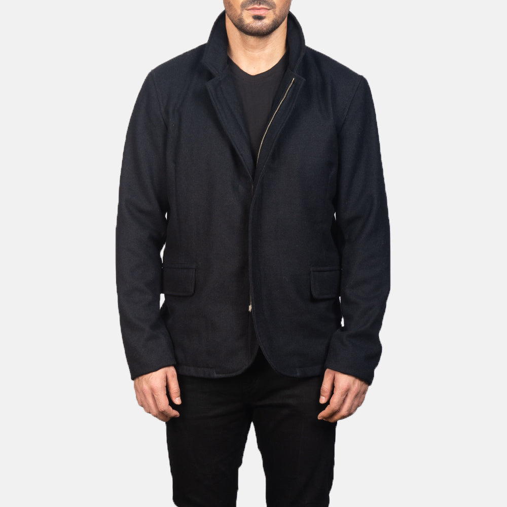 Thomas Black Wool Jacket by Dash Racegear - men Jacket view 4