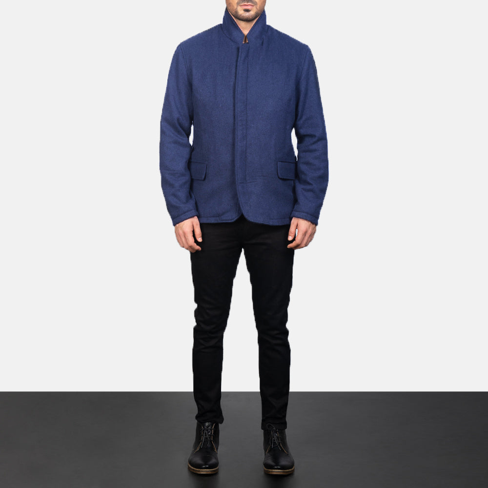 Thomas Blue Wool Jacket by Dash Racegear - men Jacket view 3