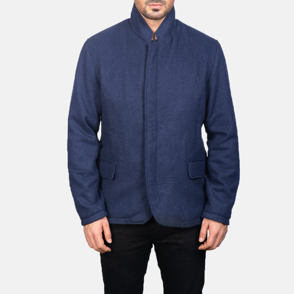 Thomas Blue Wool Jacket by Dash Racegear - men Jacket view 4