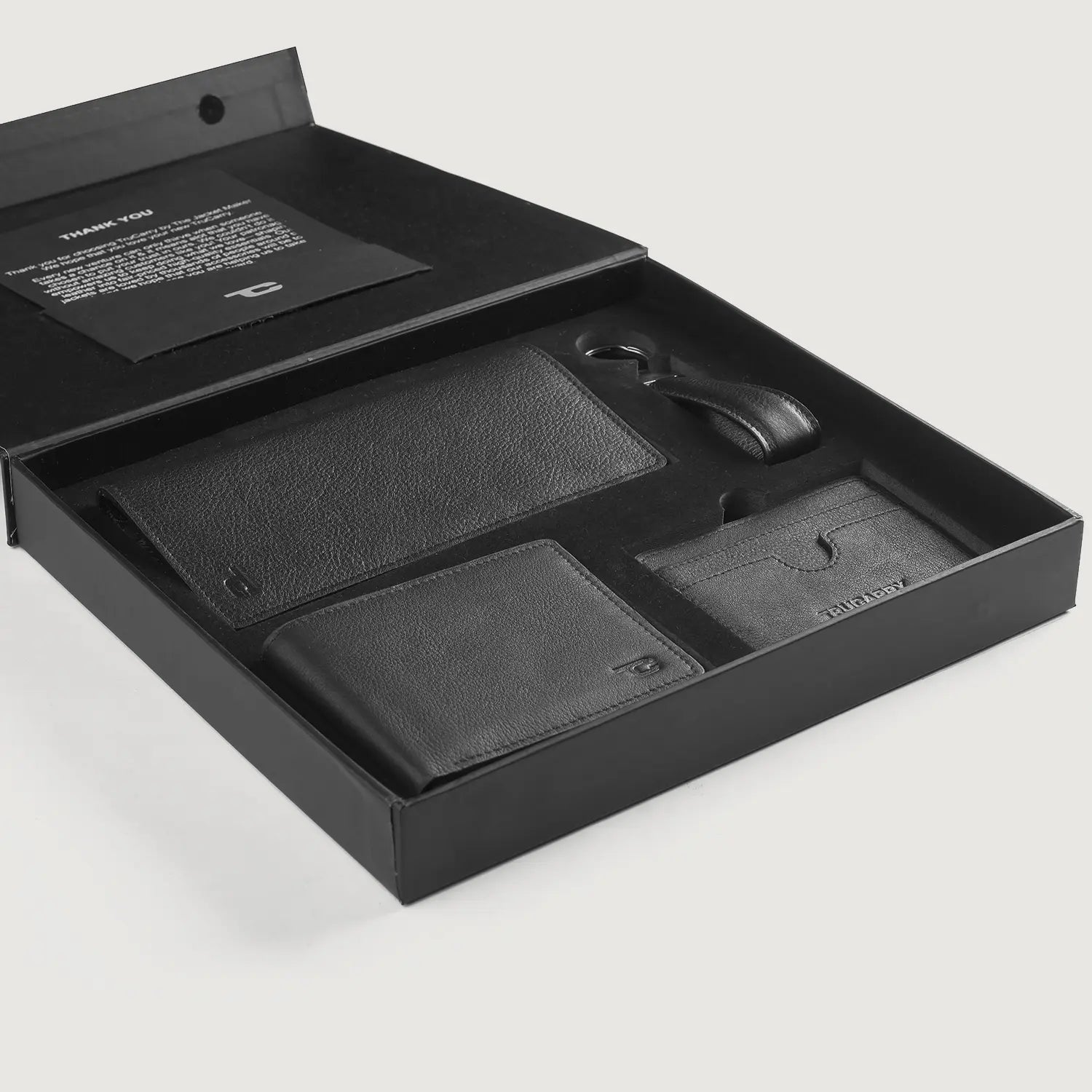 Timeless Taylen Black Leather Gift Set by Dash Racegear - unisex Leather Accessories view 3