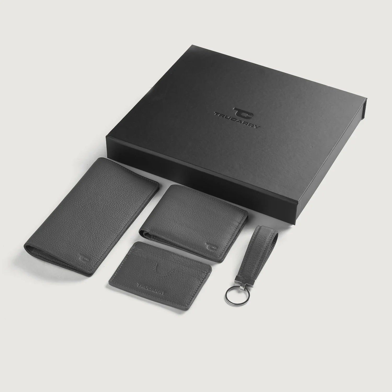 Timeless Taylen Grey Leather Gift Set by Dash Racegear - unisex Leather Accessories view 1