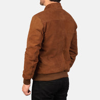 Tomchi Tan Suede Leather Jacket by Dash Racegear - men Jacket view 6
