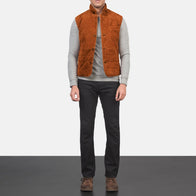 Tony Brown Suede Vest by Dash Racegear - men Jacket view 3