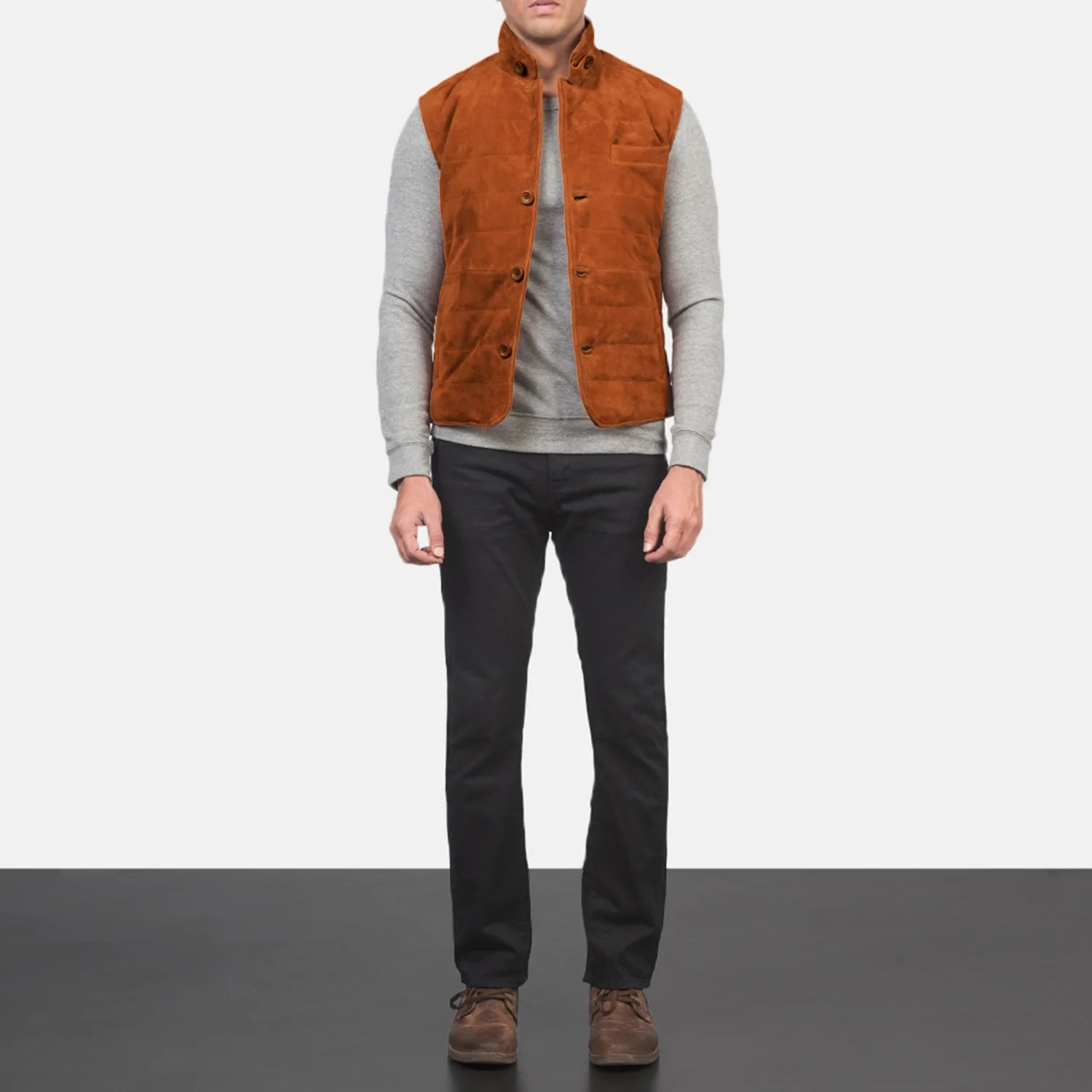 Tony Brown Suede Vest by Dash Racegear - men Jacket view 3