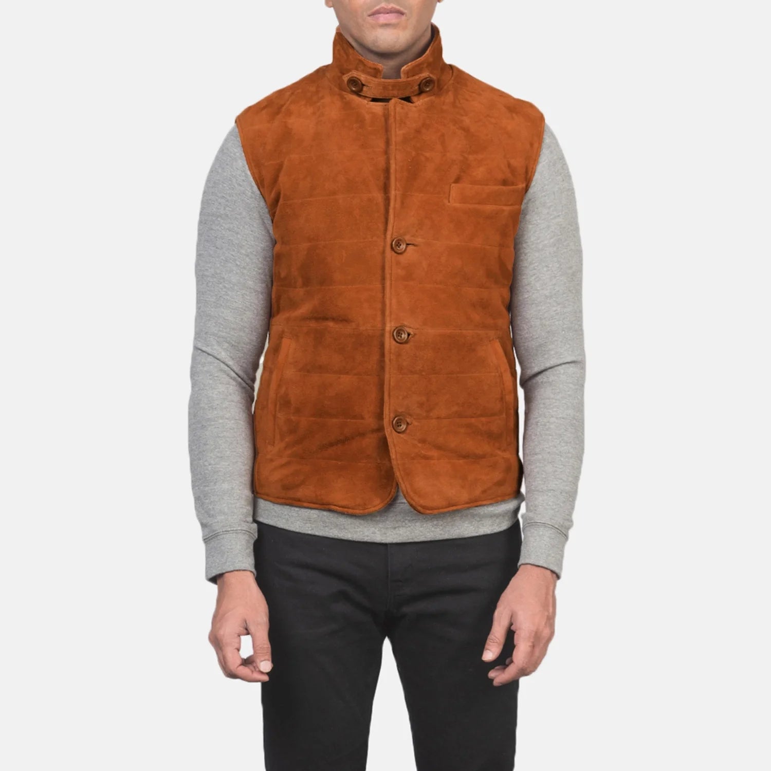 Tony Brown Suede Vest by Dash Racegear - men Jacket view 4