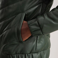 Travis Green Leather Puffer Jacket by Dash Racegear - men Jacket view 6