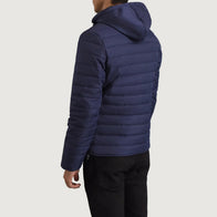 Tyler Blue Hooded Puffer Jacket by Dash Racegear - men Jacket view 5