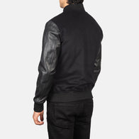 Vaxton Black Hybrid Varsity Jacket by Dash Racegear - men Jacket view 5