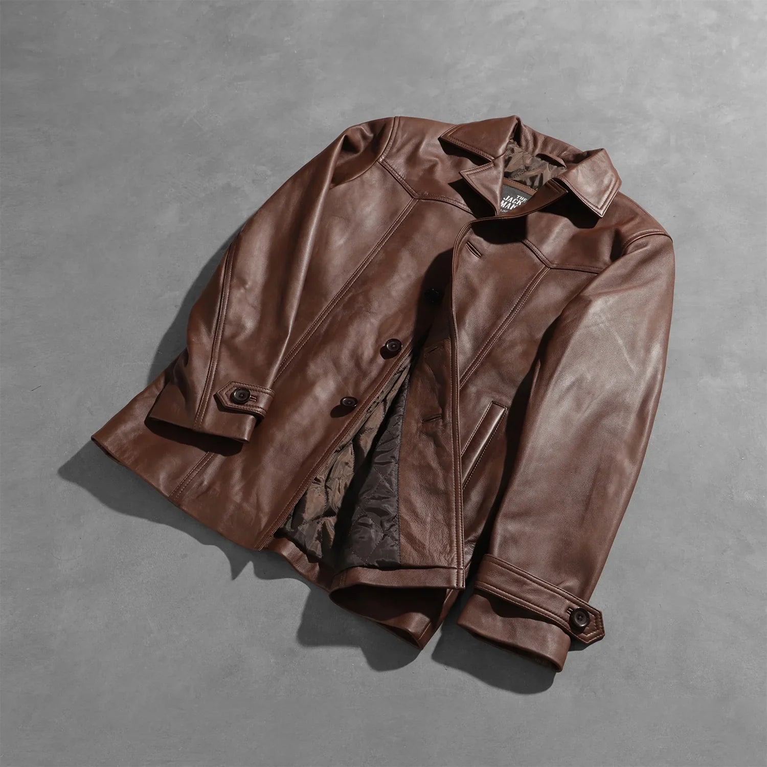 Vincent Alley Brown Leather Jacket by Dash Racegear - men Jacket view 7