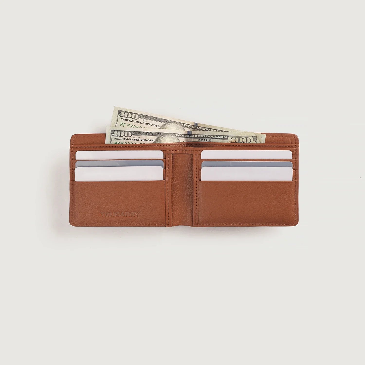 Voren Brown Leather Bi-fold Wallet by Dash Racegear - unisex Leather Accessories view 5