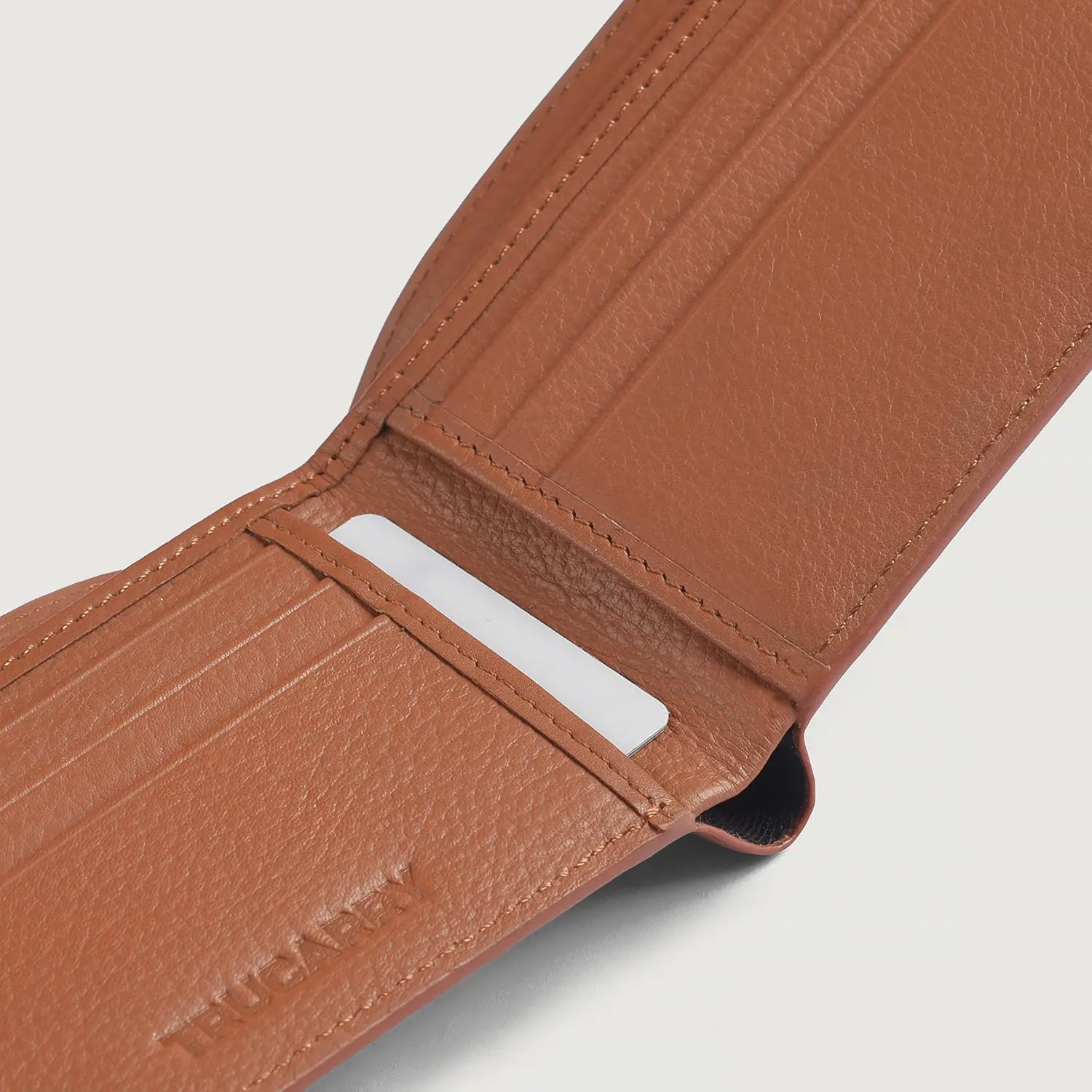 Voren Brown Leather Bi-fold Wallet by Dash Racegear - unisex Leather Accessories view 6