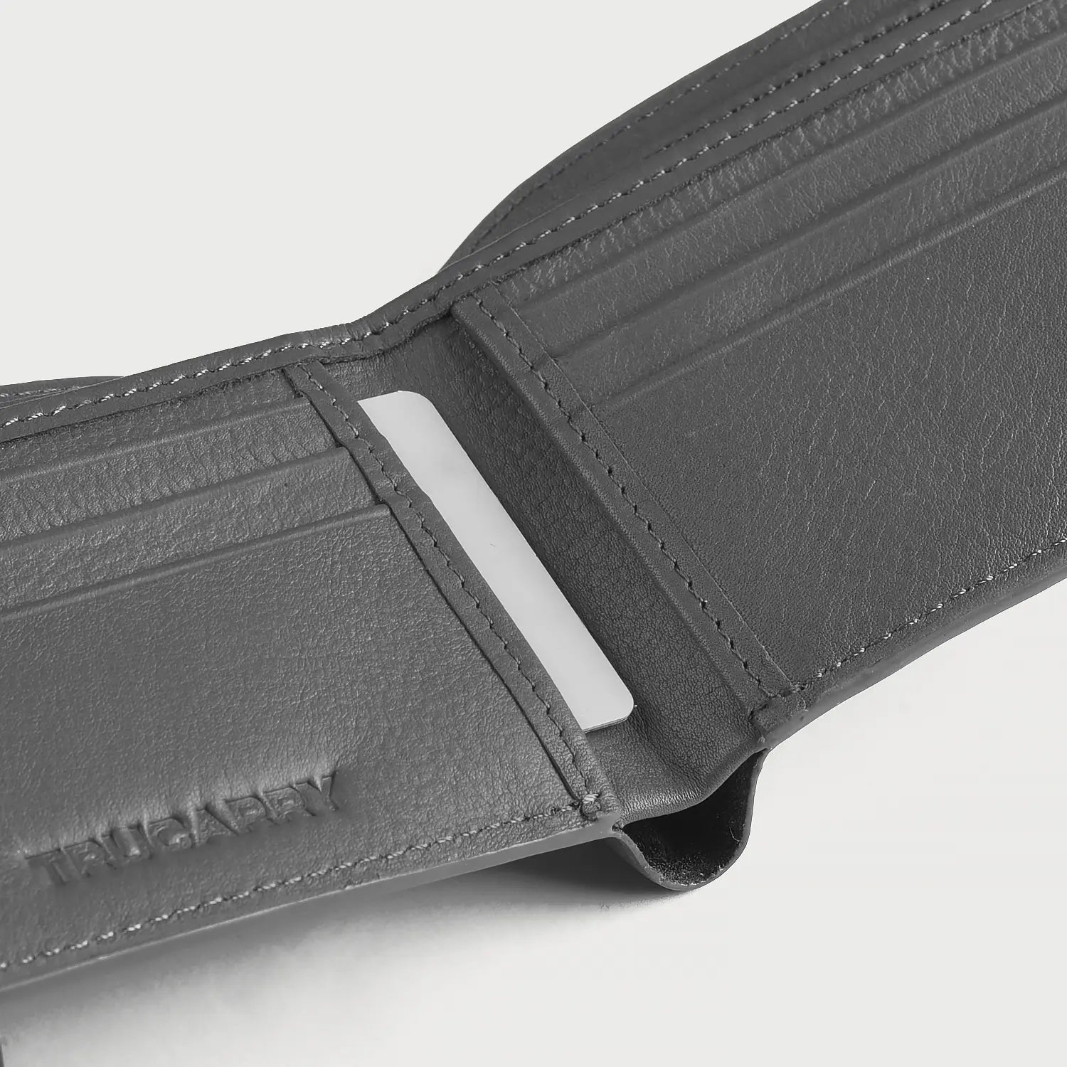 Voren Grey Leather Bi-fold Wallet by Dash Racegear - unisex Leather Accessories view 4