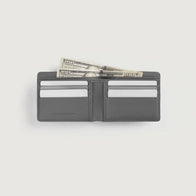 Voren Grey Leather Bi-fold Wallet by Dash Racegear - unisex Leather Accessories view 5