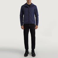 Wesley Blue Hooded Windbreaker Jacket by Dash Racegear - men Jacket view 3