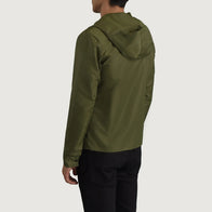 Wesley Green Hooded Windbreaker Jacket by Dash Racegear - men Jacket view 5