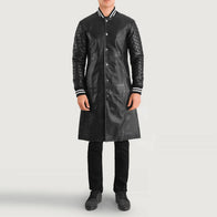 Wilde Black Leather Varsity Coat by Dash Racegear - men Jacket view 1