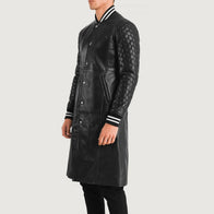 Wilde Black Leather Varsity Coat by Dash Racegear - men Jacket view 2
