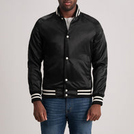 Xander Black Varsity Jacket by Dash Racegear - men Jacket view 1