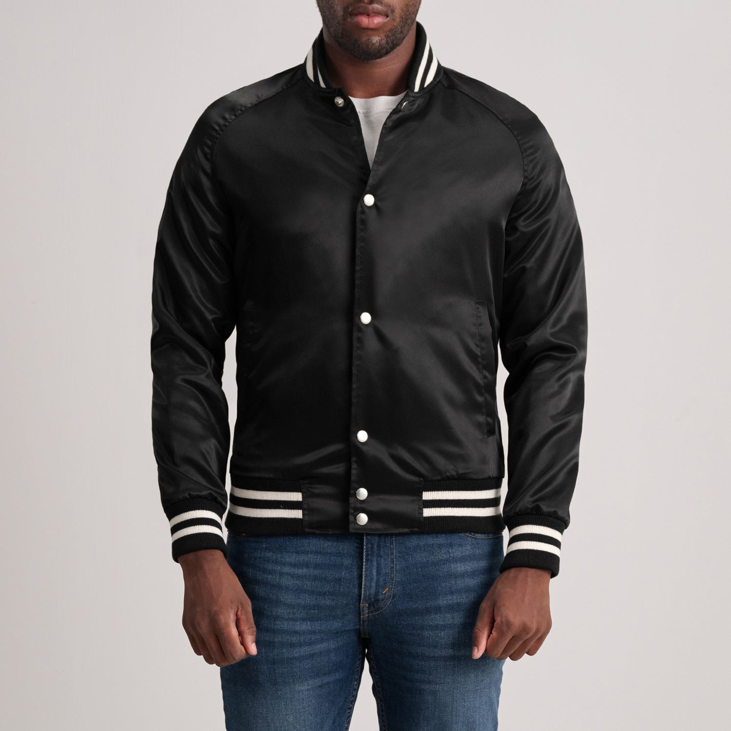Xander Black Varsity Jacket by Dash Racegear - men Jacket view 1
