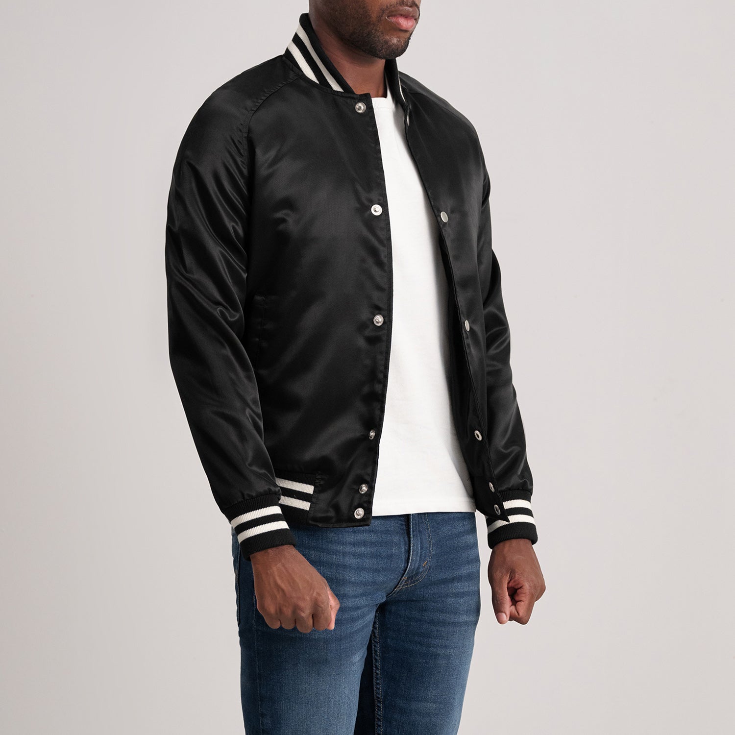 Xander Black Varsity Jacket by Dash Racegear - men Jacket view 2