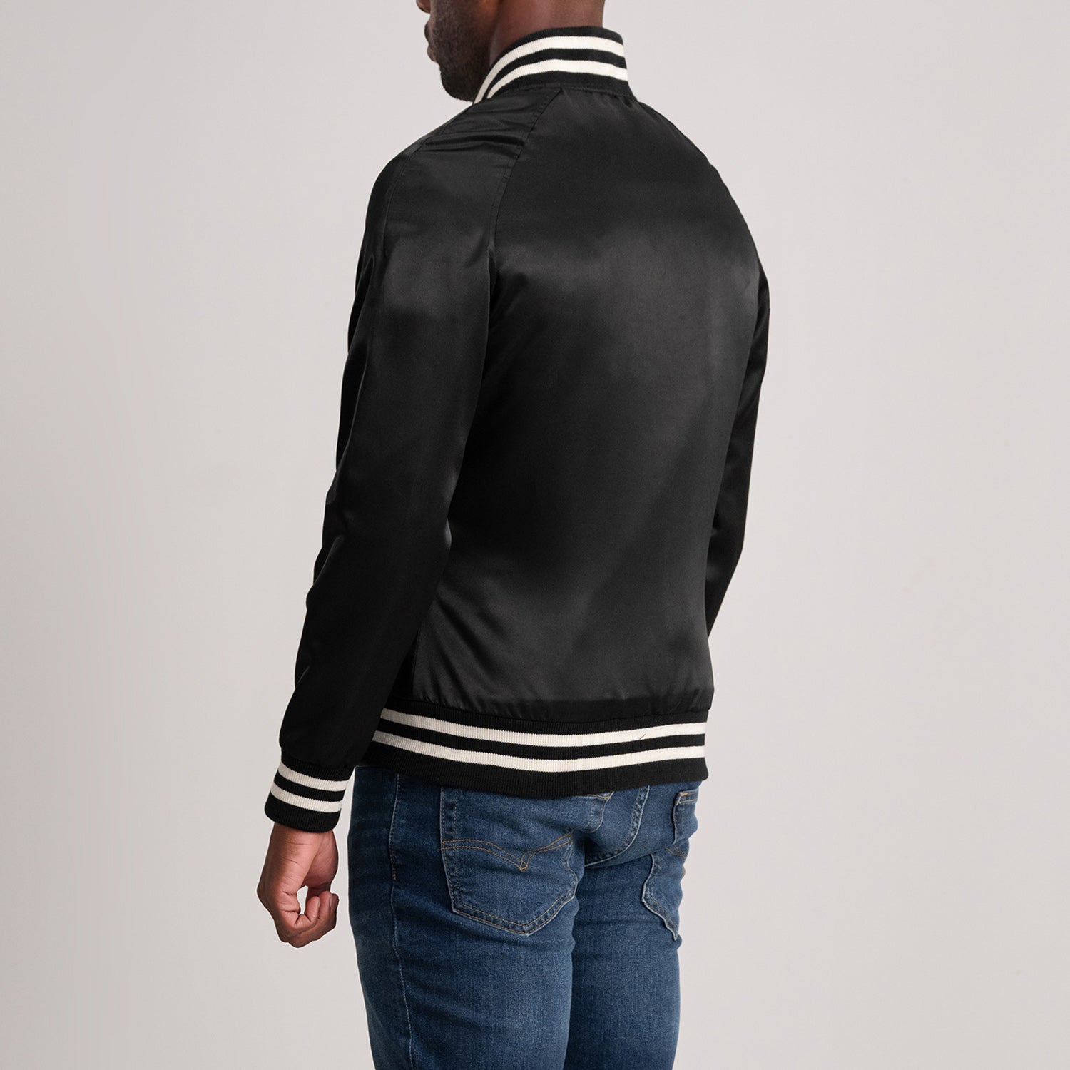 Xander Black Varsity Jacket by Dash Racegear - men Jacket view 5