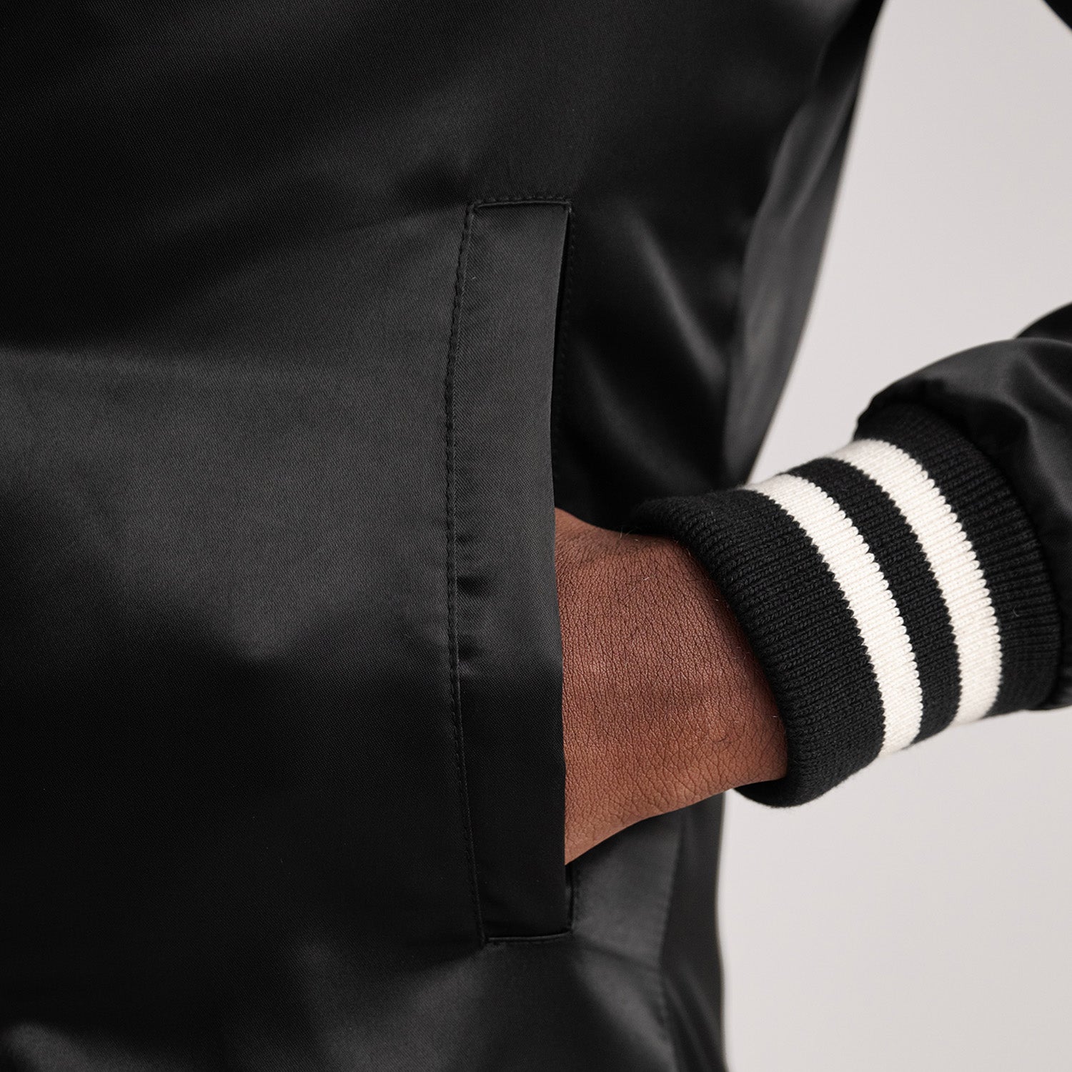 Xander Black Varsity Jacket by Dash Racegear - men Jacket view 6