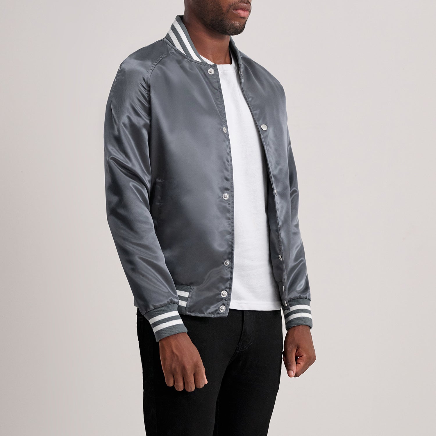 Xander Grey Varsity Jacket by Dash Racegear - men Jacket view 2