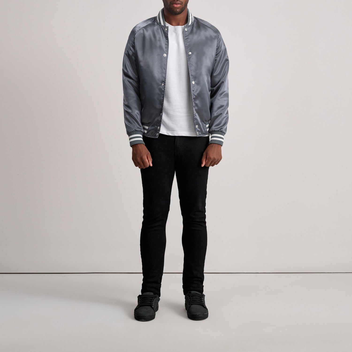 Xander Grey Varsity Jacket by Dash Racegear - men Jacket view 4