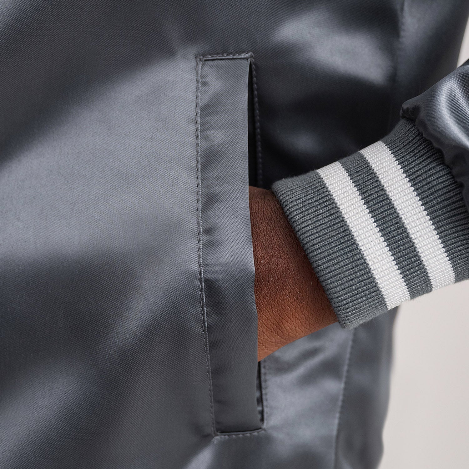 Xander Grey Varsity Jacket by Dash Racegear - men Jacket view 6