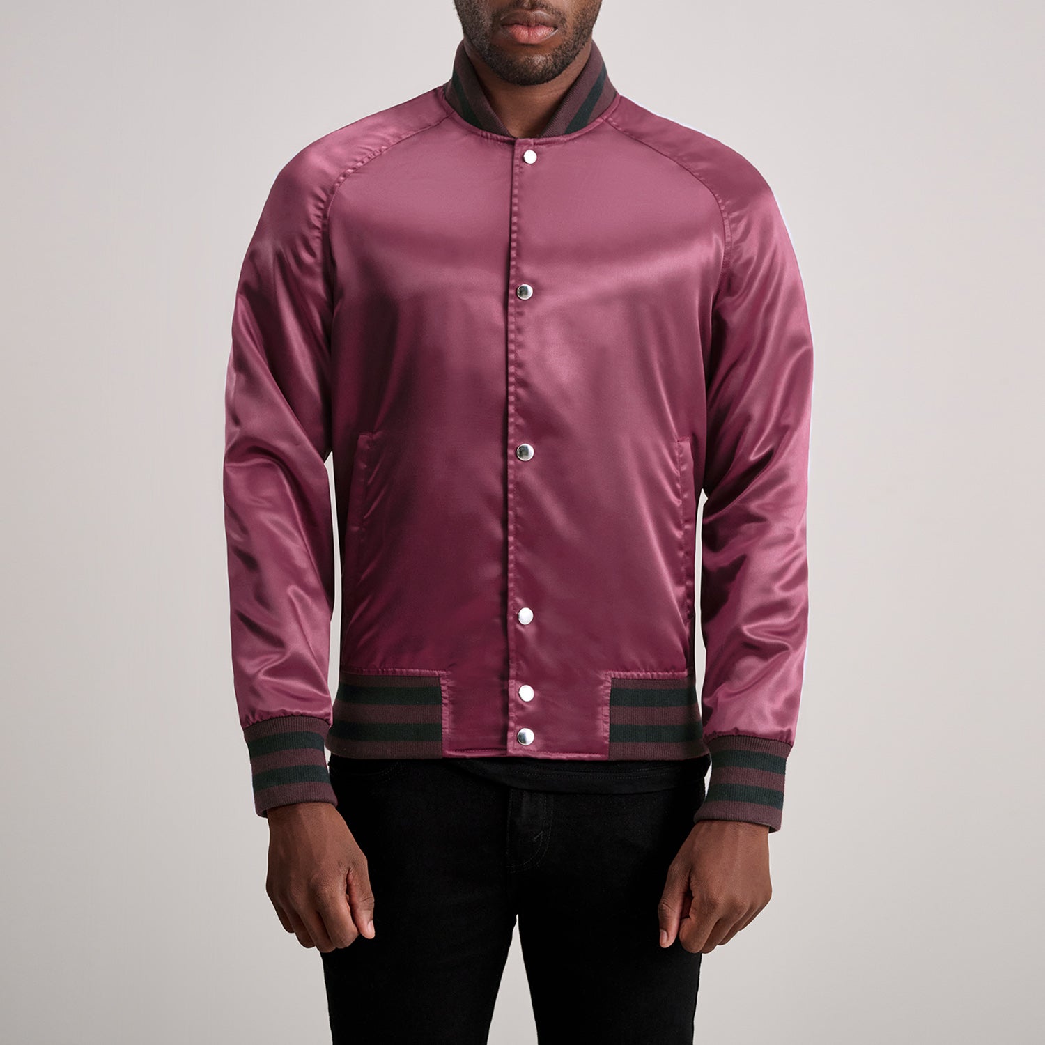 Xander Maroon Varsity Jacket by Dash Racegear - men Jacket view 1