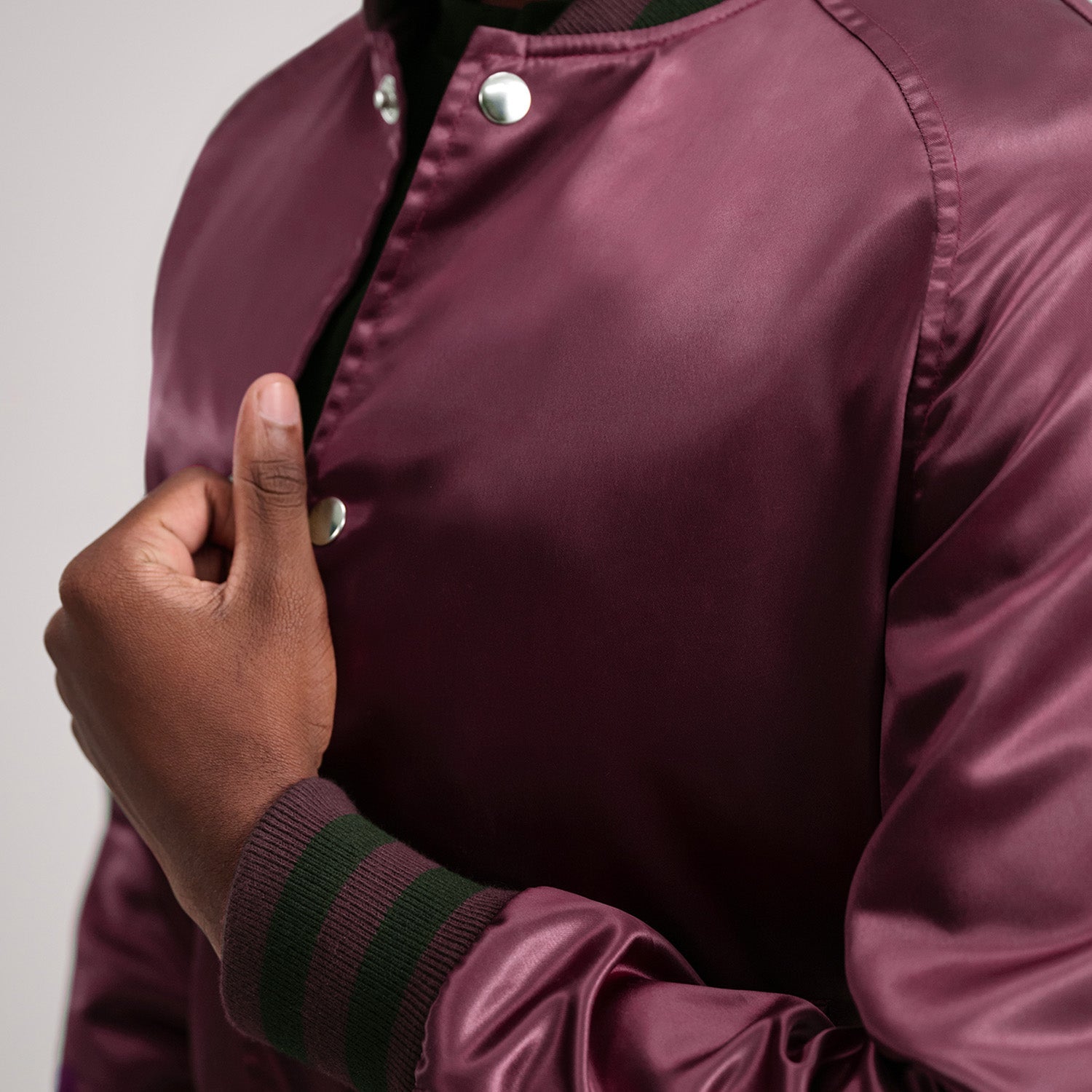 Xander Maroon Varsity Jacket by Dash Racegear - men Jacket view 6