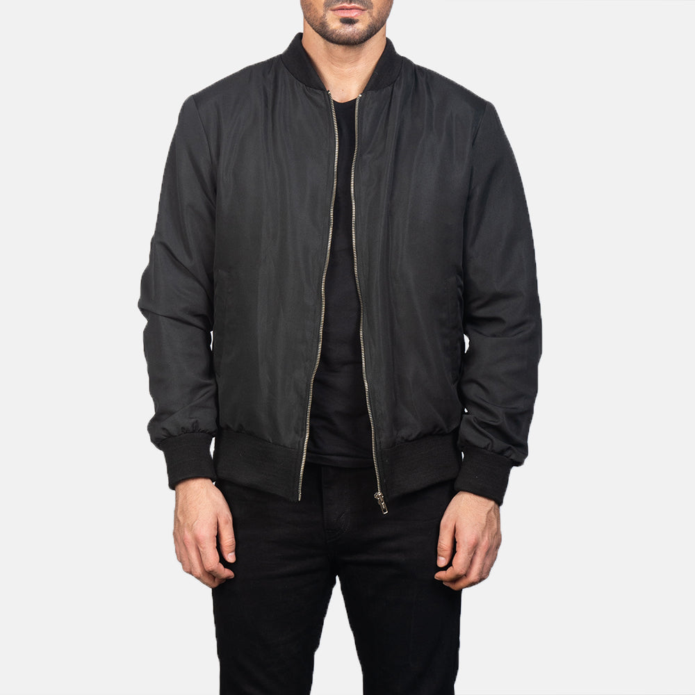 Zack Black Bomber Jacket by Dash Racegear - men Jacket view 1
