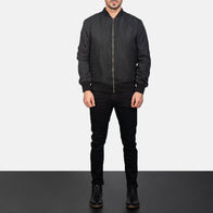 Zack Black Bomber Jacket by Dash Racegear - men Jacket view 3