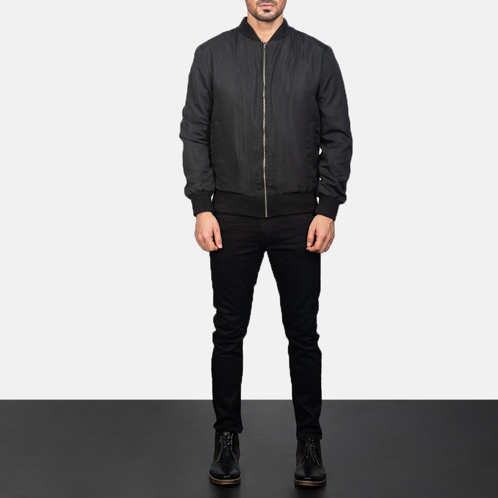 Zack Black Bomber Jacket by Dash Racegear - men Jacket view 3