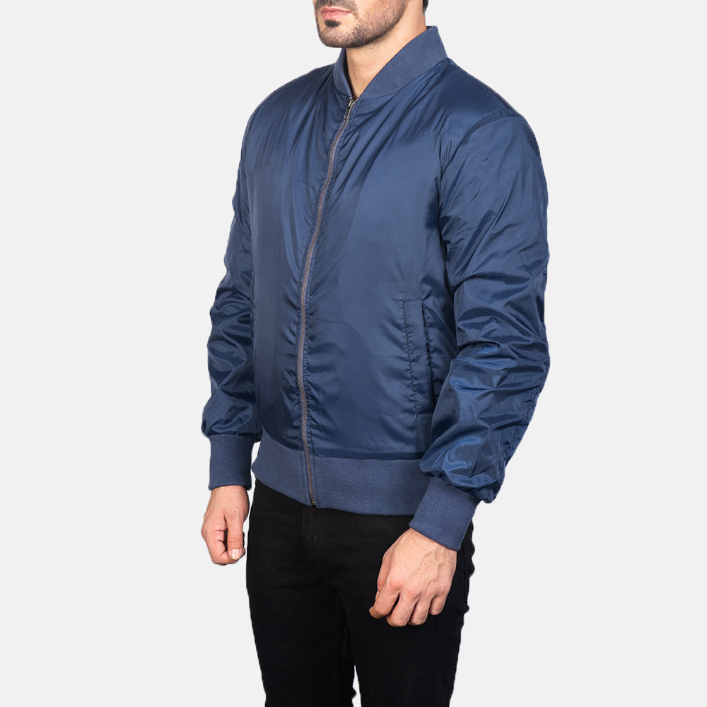 Zack Blue Bomber Jacket by Dash Racegear - men Jacket view 2