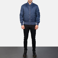 Zack Blue Bomber Jacket by Dash Racegear - men Jacket view 3